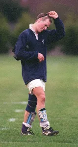 Peter Phillips walking of field after trial for Scottish schoolboy team at Murrayfield Peter Phillips walking of field after trial for Scottish schoolboy team at Murrayfield