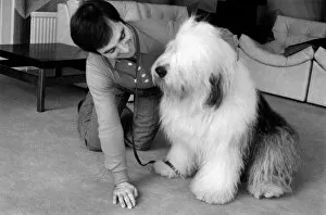 Celebrity Pets Gallery: Peter Shelley and Dog. March 1975 75-01635-007