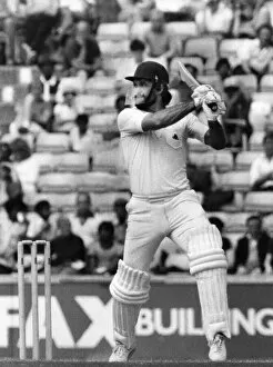 Peter Willey on the way to his century for Northamptonshire. July 1980 P009309