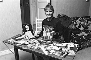 Images Dated 13th October 1981: Petula Clark surrounded by pictures of herself throughout her career. 13th October 1981