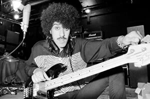 Images Dated 27th September 1982: Phil Lynott of Thin Lizzy during a recording session for the groups new album