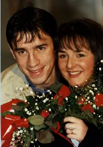 Images Dated 14th February 1995: Phil O Donnell Celtic football player with wife Eileen