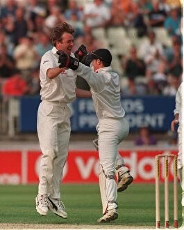 Images Dated 2nd July 1999: Phil Tuffnel cricket player of england july 1999 Celebrates after he takes