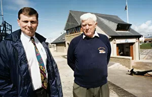 Images Dated 29th April 1998: Philip Missen, Hon Secretary at Porthcawl lifeboat station with John Williams MBE