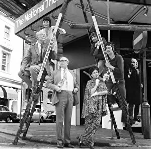 Images Dated 5th June 1970: Photo shows the cast of Merchant of Venice outside the National Theatre as the finishing