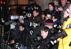 Images Dated 28th January 1999: Photographers outside the Ritz Hotel January 1999 waiting for the historic first