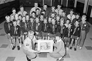 Images Dated 9th September 1991: Picture of happiness... Mr David Wikins, Scout leader of the 14th Huddersfield (Marsden