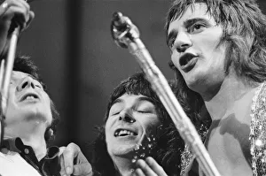 Picture shows Left to Right, Ronnie Lane, Ian McLagan and Rod Stewart of The Faces Picture shows Left to Right, Ronnie Lane, Ian McLagan and Rod Stewart of The Faces