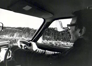 Pidge the Pigeon flies alongside Jack in Yorkshire. January 10th 1978 Pidge the Pigeon flies alongside Jack in Yorkshire. January 10th 1978