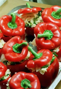 Images Dated 7th October 1999: Piedmont stuffed peppers October 1999