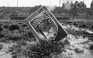 The plaque is all that is left around the field to show the greatness the club of The plaque is all that is left around the field to show the greatness the club of