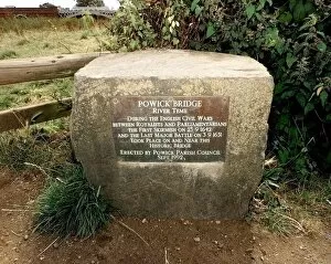 Images Dated 4th August 1998: A plaque commemorates the English Civil Wars in Powick, Worcestershire