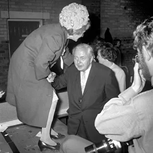 Politics: Mr. and Mrs. Wilson at Polling Station. June 1970 70-05811-001 Politics: Mr. and Mrs. Wilson at Polling Station. June 1970 70-05811-001