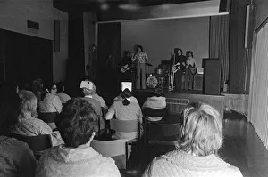 Pop group, Bay City Rollers, serenade patients. 1972 Pop group, Bay City Rollers, serenade patients. 1972
