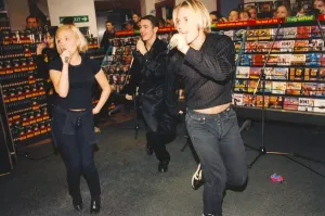 Pop group Deuce perform at Virgin megastore on Northumberland Street Pop group Deuce perform at Virgin megastore on Northumberland Street
