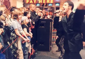 Pop group Deuce perform at Virgin megastore on Northumberland Street Pop group Deuce perform at Virgin megastore on Northumberland Street