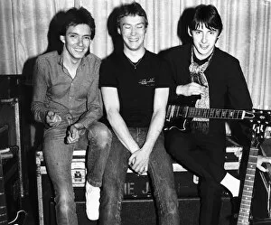 Pop group The Jam pictured at a London Recording Studio have six singles in The