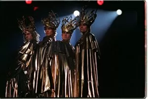 Images Dated 5th August 1995: Take That the pop group perform their live concert in costume
