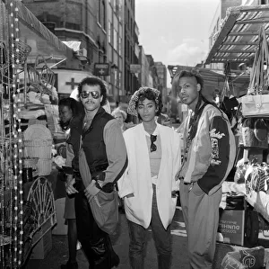 Pop group Shalamar in London, left to right, Howard Hewett Pop group Shalamar in London, left to right, Howard Hewett