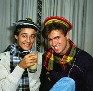 Images Dated 1st October 1983: Pop group Wham, George Michael and Andrew Ridgeley, October 1983