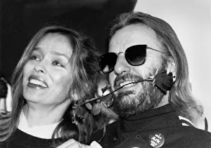 Pop idol Ringo Starr and wife Barbara Bach. February 1989 P017088 Pop idol Ringo Starr and wife Barbara Bach. February 1989 P017088