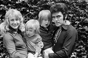 Images Dated 7th July 1974: Pop singer Alvin Stardust at his new house in Stanmore with his family - wife Iris