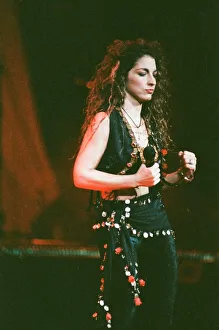 Images Dated 24th September 1989: Pop singer Gloria Estefan performing on stage during a concert in Britain 24th