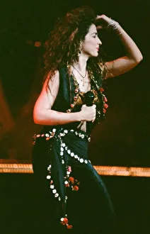 Images Dated 24th September 1989: Pop singer Gloria Estefan performing on stage during a concert in Britain 24th