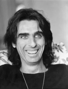 Pop star Alice Cooper talks to Pauline McLeod at the Savoy hotel. March 1978 Pop star Alice Cooper talks to Pauline McLeod at the Savoy hotel. March 1978