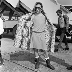 Pop star Marilyn at Heathrow Airport. 14th april 1984