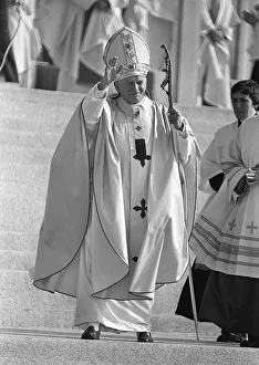 Images Dated 1st September 1979: Pope John Paul II during his visit to Ireland 1979 The Pope in his Robes
