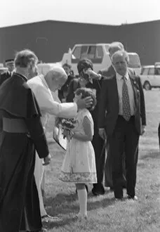 Images Dated 30th May 1982: Pope John Paul IIs visit to Coventry Airport for a mid-morning mass. 30th May 1982