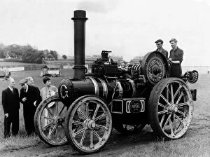 Small Group Of People Collection: Popeye gets into position for the traction engine rally, on 13th June 1958