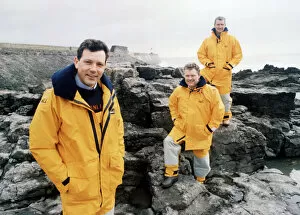 Images Dated 3rd March 1999: The Porthcawl Lifeboat crew Left to right: Stuart Roberts, Senior Helmsman