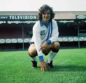 Images Dated 4th August 1975: Portsmouth player Norman Piper poses on the pitch at Fratton Park. August 1975