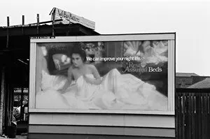 Poster advertising Rest Assured Beds. 1982
