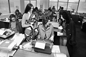 Images Dated 15th February 1972: Power Cuts at the offices of the Central Electricity Generating Board, Shirley