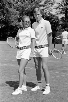 Images Dated 21st June 1970: Pre - Wimbledon fashion show at the Hurlingham Club Unisex Fashions by Fred Perry