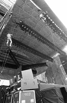 Images Dated 21st June 1988: Preparations ahead of Bruce Springsteen Concert, Villa Park, Birmingham