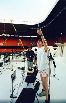 Preparations for the Cor World Choir concert at Cardiff Arms Park, May 1992 Preparations for the Cor World Choir concert at Cardiff Arms Park, May 1992