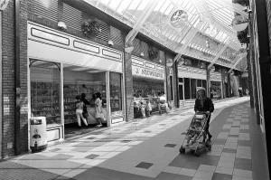 Knowsley Gallery: Prescot Shopping Arcade, Merseyside. 1st May 1990