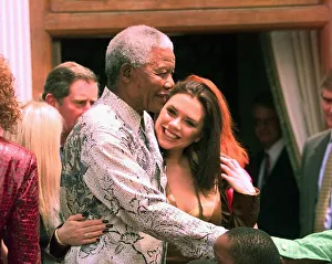 President Nelson Mandela meets Spice Girl Victoria Adams President Nelson Mandela meets Spice Girl Victoria Adams
