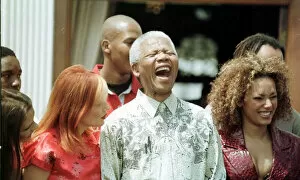 Images Dated 1st November 1997: President Nelson Mandela with Spice Girls November 1997 during their visit to South