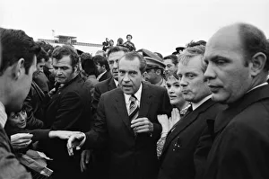 President Richard Nixon visits Ireland. Pictured on arrival at Shannon Airport President Richard Nixon visits Ireland. Pictured on arrival at Shannon Airport