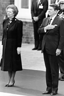 President Ronald Reagan and Prime Minister Margaret Thatcher greeted each other warmley President Ronald Reagan and Prime Minister Margaret Thatcher greeted each other warmley