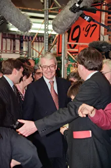 Prime Minister John Major pictured visiting B&Q during the general election campaign Prime Minister John Major pictured visiting B&Q during the general election campaign