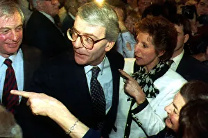 Prime Minister John Major and his wife Norma arrive at a Conservative Council meeting in Prime Minister John Major and his wife Norma arrive at a Conservative Council meeting in