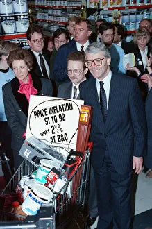 Prime Minister John Major with his wife Norma in a B&Q store Prime Minister John Major with his wife Norma in a B&Q store