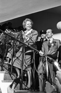 Prime Minister Margaret Thatcher and Conservative Party chairman, Norman Tebbit Prime Minister Margaret Thatcher and Conservative Party chairman, Norman Tebbit