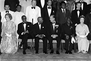 Prime Minister Margaret Thatcher seated with Queen Elizabeth IIand Prince Philip in Prime Minister Margaret Thatcher seated with Queen Elizabeth IIand Prince Philip in